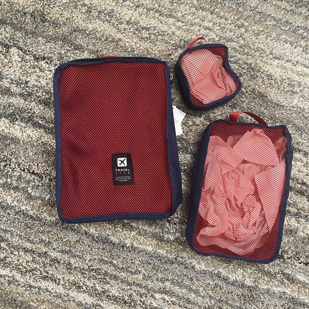 Neiman Marcus 3Pc Packing Cube Set | Neiman Marcus Packing Cubes | Nylon Packing - Picture 10 of 15